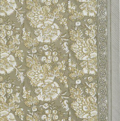 Gardinlängder Provence Linblomsgrön knytbandslängder shabby chic lantlig stil Gårdsromantik - 2