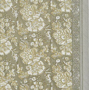 Gardinlängder Provence Linblomsgrön knytbandslängder shabby chic lantlig stil Gårdsromantik