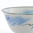 Carl-Harry Stålhane (1970s) Unique Bowl with Blue Abstract Decor 17/9 cm