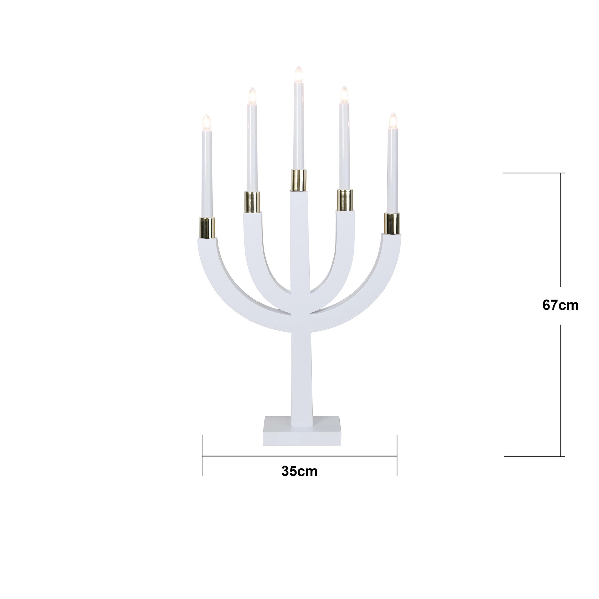 Elljusstake / Vit / H:67cm