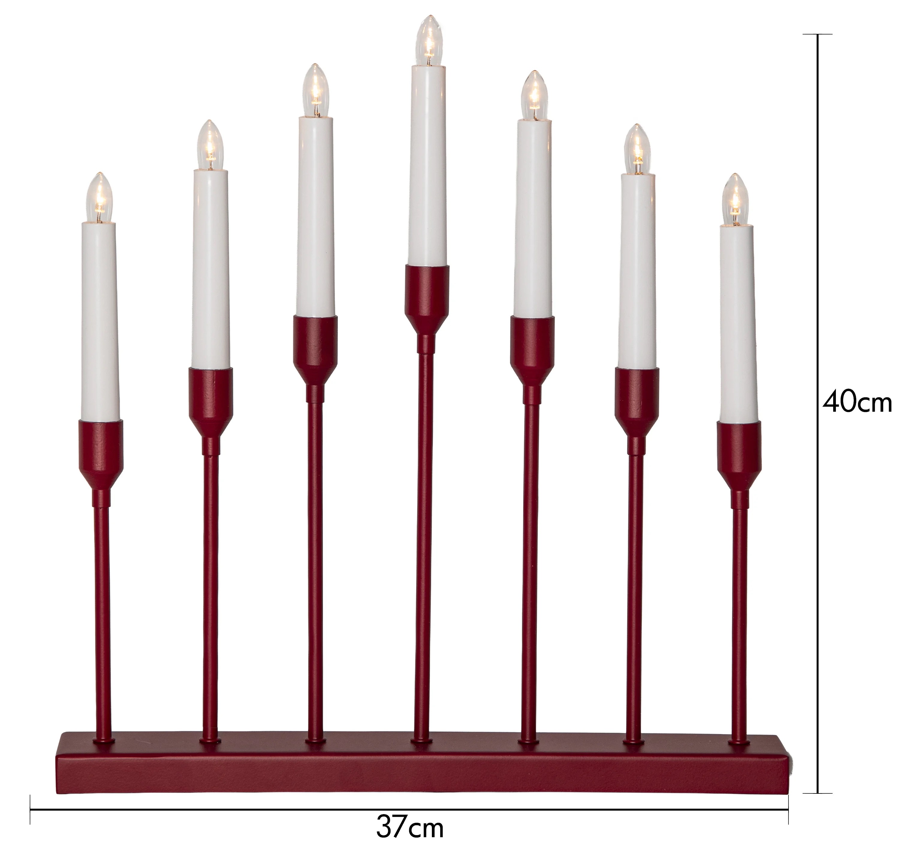 Elljusstake / Röd / H: 40cm