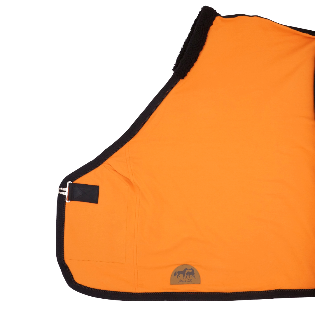 Bomullstäcke häst Orange, svart - 3