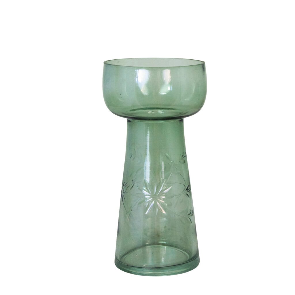 Hyacintvas - Lökvas - Glasvas - Grön - Liten - 3
