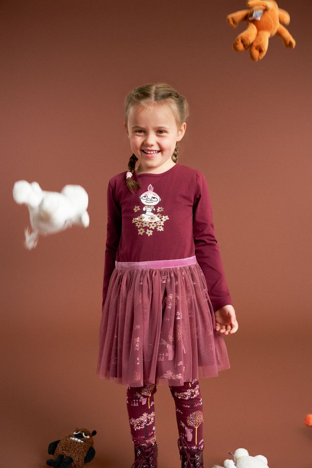 Mumin Barn Leggings - Filifjonkan Burgundy - 2