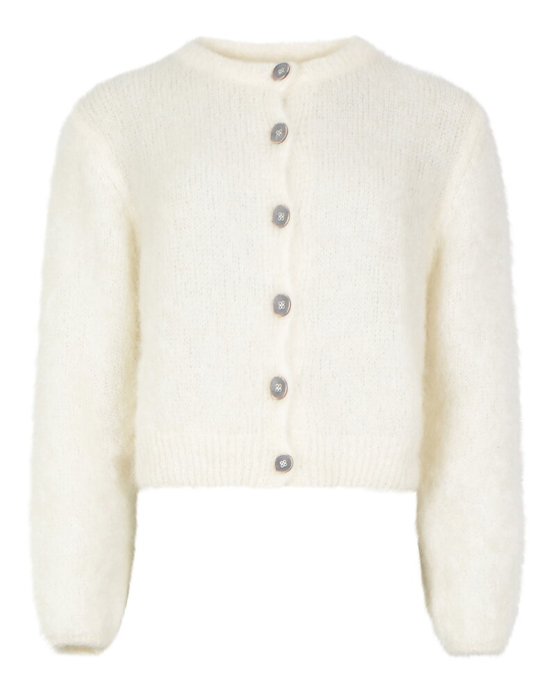 Mohairkofta Laura onesize rundringad offwhite