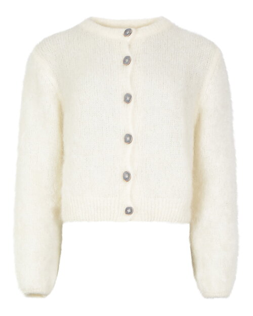 Mohairkofta Laura onesize rundringad offwhite