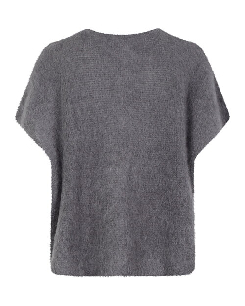 Väst Freja oversize onesize silverknappar grå - 3