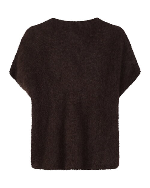 Väst Freja oversize onesize silverknappar brun - 3
