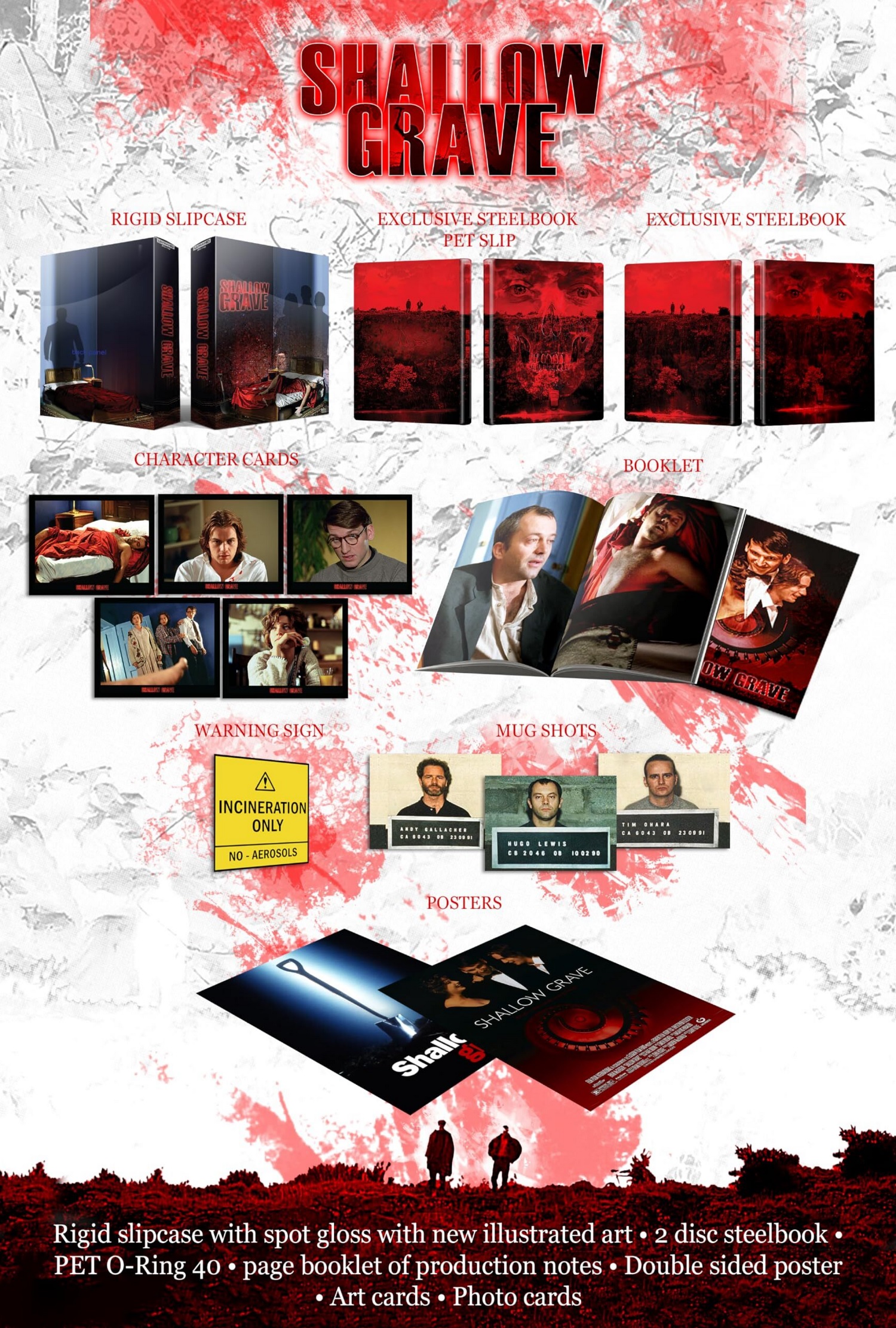 Shallow Grave (Limited Collector's Edition Steelbook) (ej svensk text) (4K Ultra HD + Blu-ray) - 2