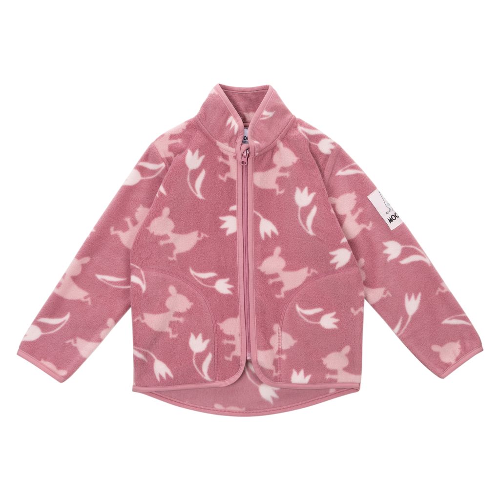 Mumin Barn Fleecejacka - Ängblommor Rosa