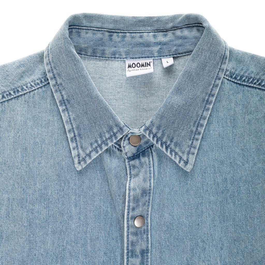 Moomin Adult Denim Shirt - Travel Blue - 8
