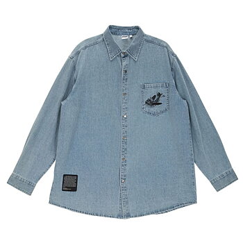 Moomin Adult Denim Shirt - Travel Blue