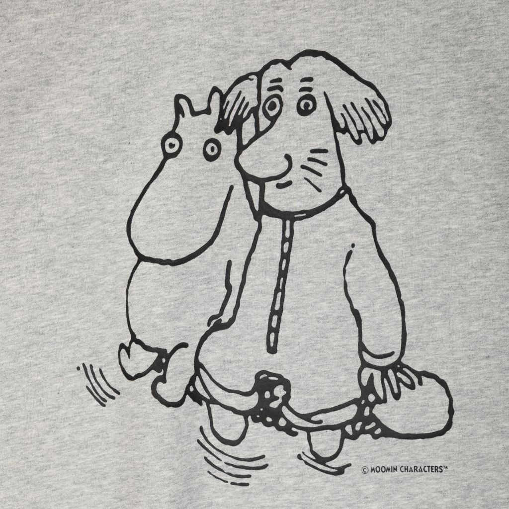 Moomin Adult College Sweatshirt - First Friend, Gray - 4