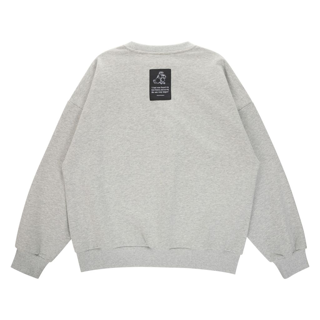 Moomin Adult College Sweatshirt - First Friend, Gray - 5