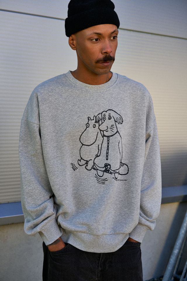 Moomin Adult College Sweatshirt - First Friend, Gray - 6