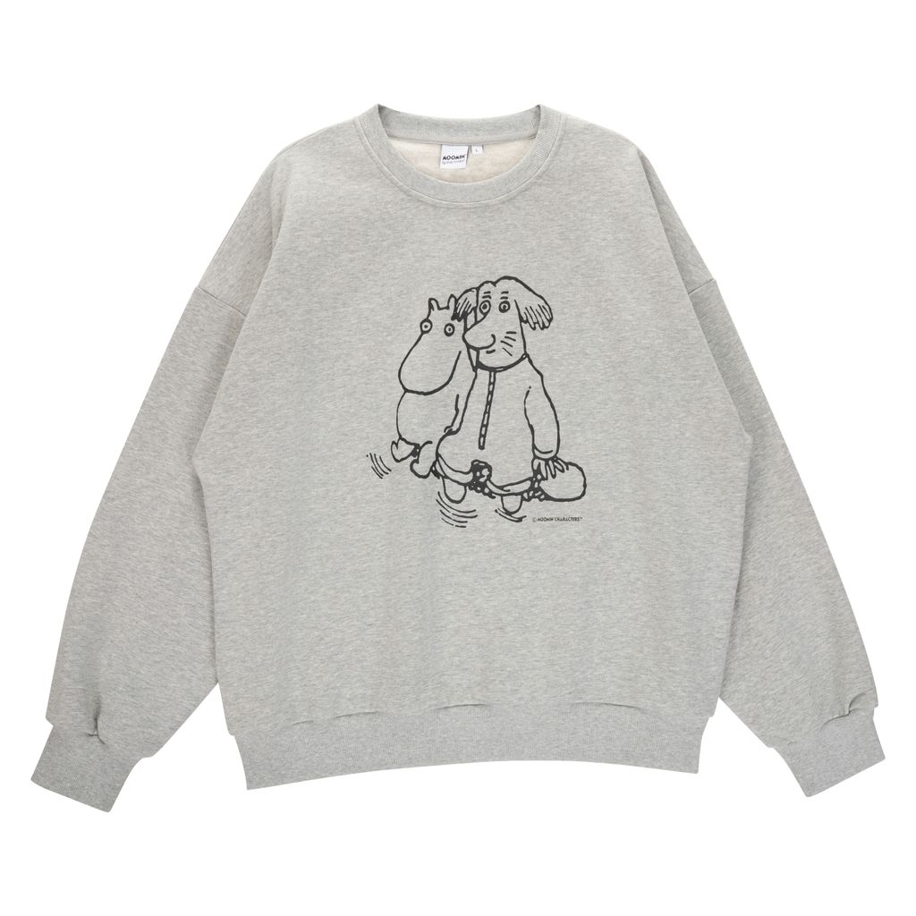 Moomin Adult College Sweatshirt - First Friend, Gray