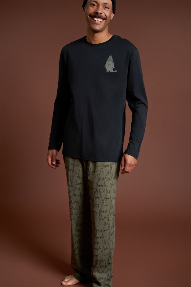 Mumin Vuxen Pyjamas - Ilska Mörkgrön - 6