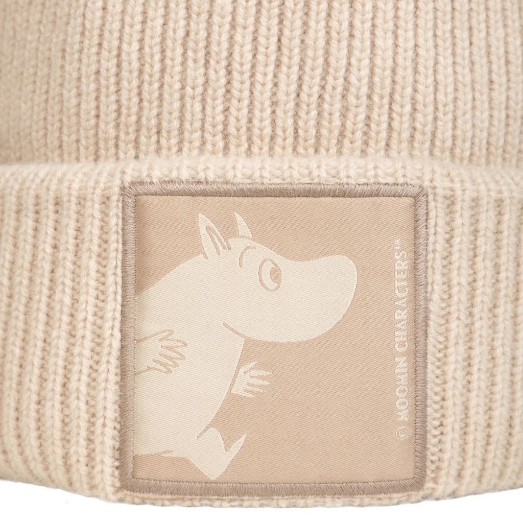 Mumin Stickad Mössa - Beige (Vuxenstorlek) - 3