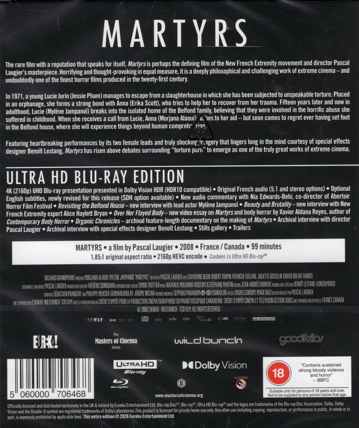 Martyrs (ej svensk text) (4K Ultra HD) - 2