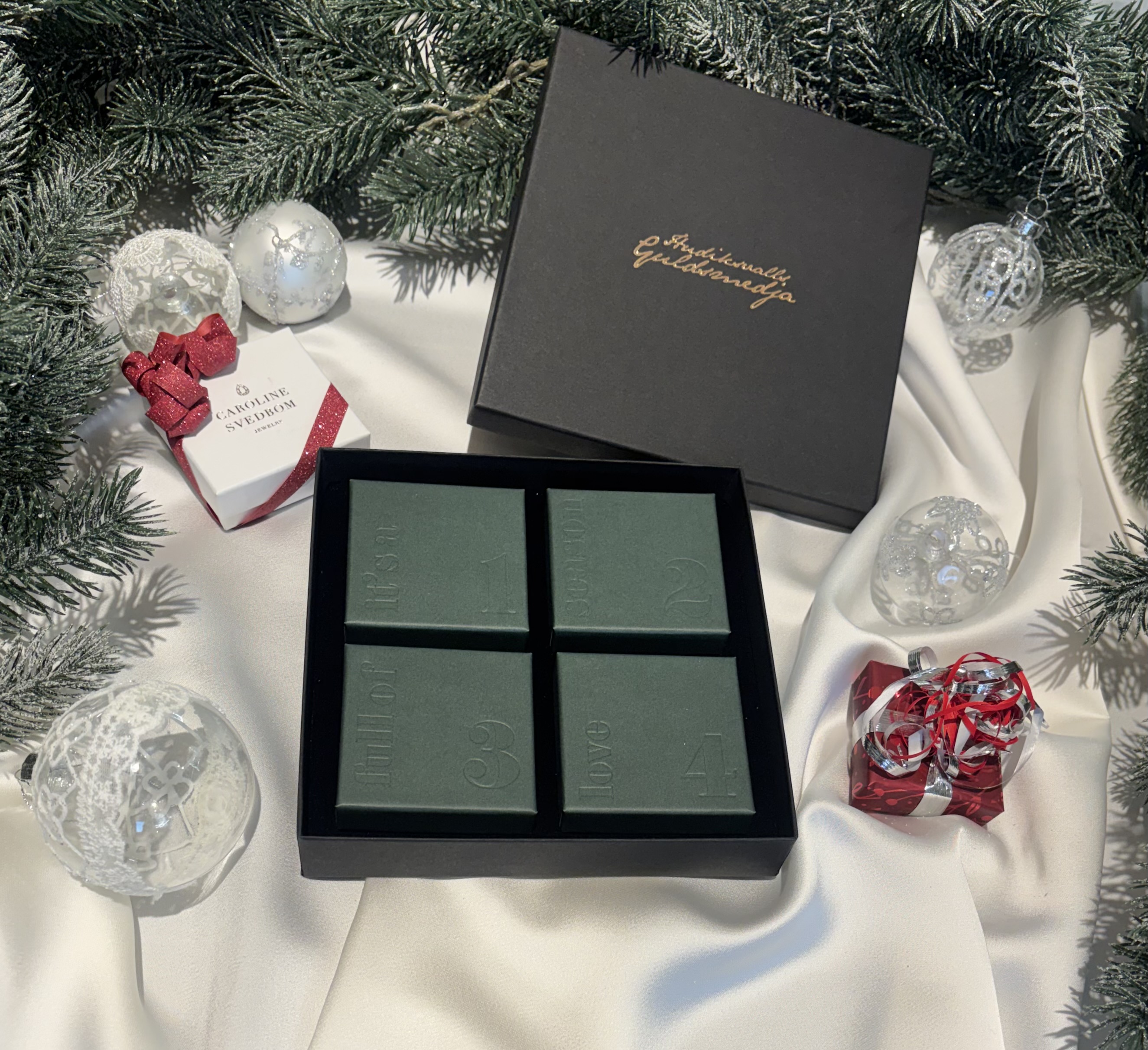 Adventskalender Silverpläterad