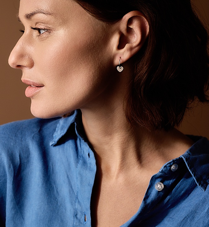 TITANIUM HEART EARRING - 3