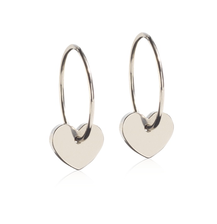 TITANIUM HEART EARRING