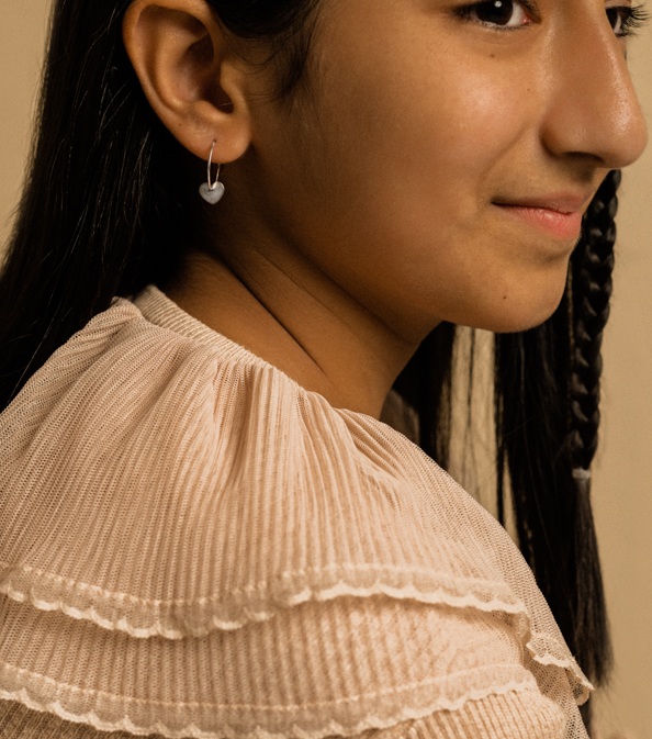 TITANIUM HEART EARRING - 2