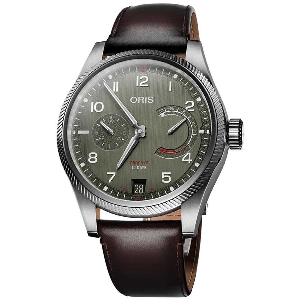 Oris ProPilot Caliber 111 grön, läder 01 111 7808 4167-07 6 20 19LC