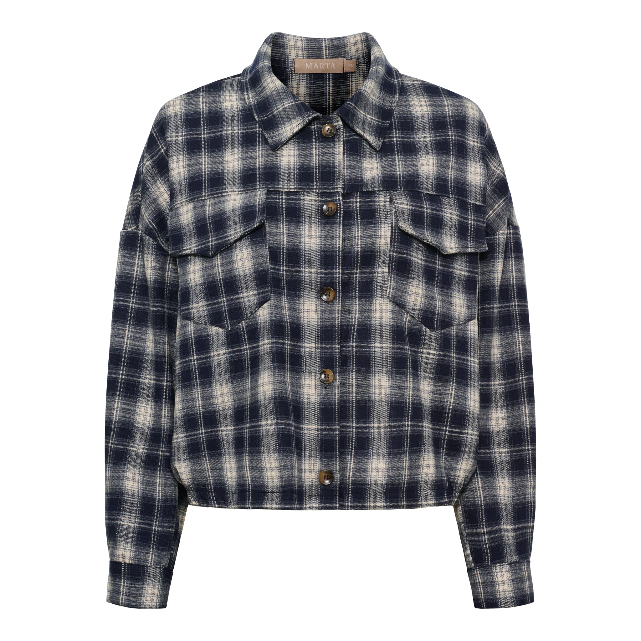 MdcMarbella Shirt Kort Rutig Jacka i blått
