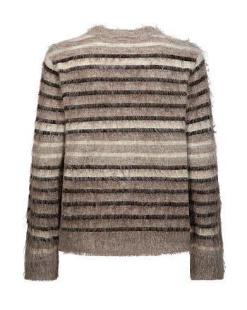 Lippi pullover - striped/ morel/moonbeam