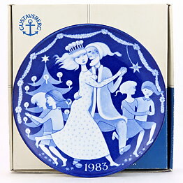 スティグ・リンドベリ  Jultallrikシリーズ  クリスマスの陶板  22cm  1983年〈箱付き〉[サンプル画像]