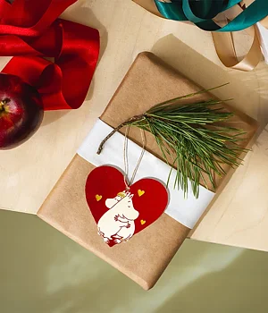 Moomin plywood Christmas decoration Heart 8,5 cm