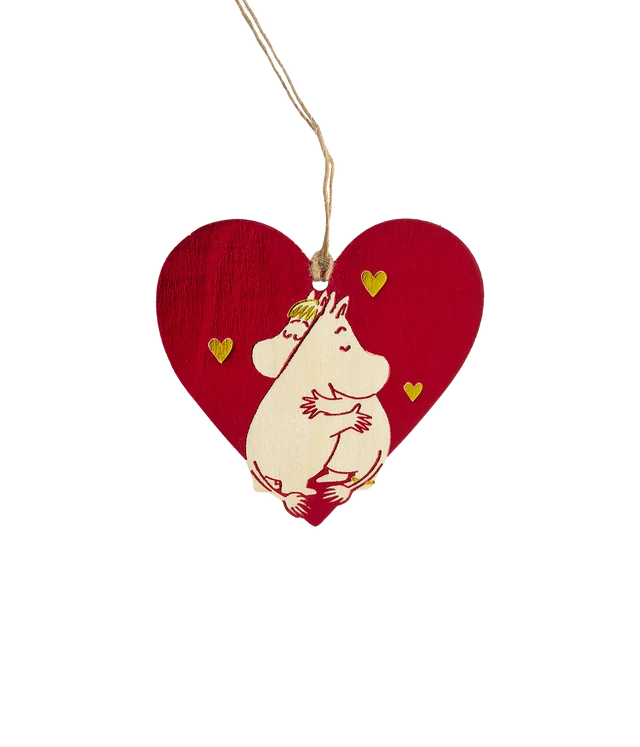Moomin plywood Christmas decoration Heart 8,5 cm