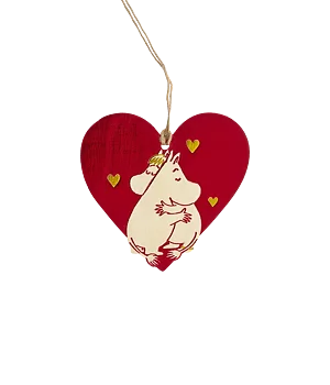 Moomin plywood Christmas decoration Heart 8,5 cm