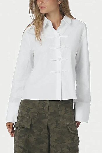 Neo Noir  - Cam Poplin Shirt White