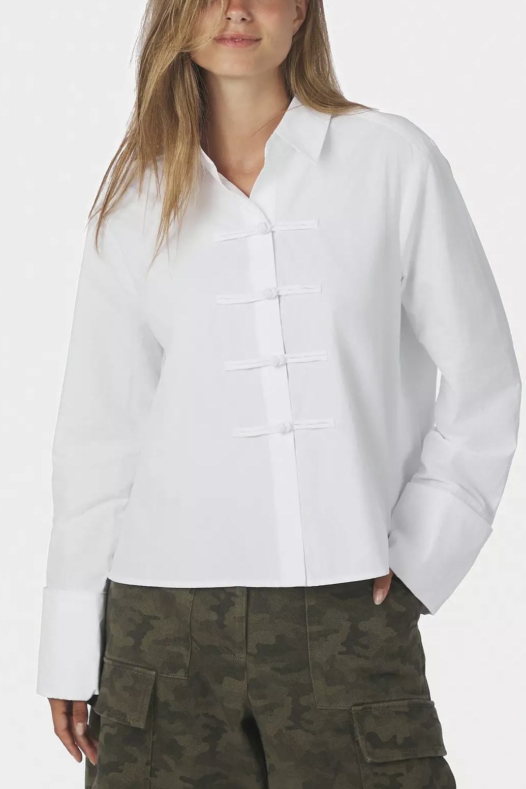 Neo Noir  - Cam Poplin Shirt White