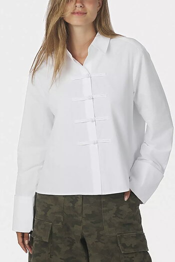 Neo Noir  - Cam Poplin Shirt White
