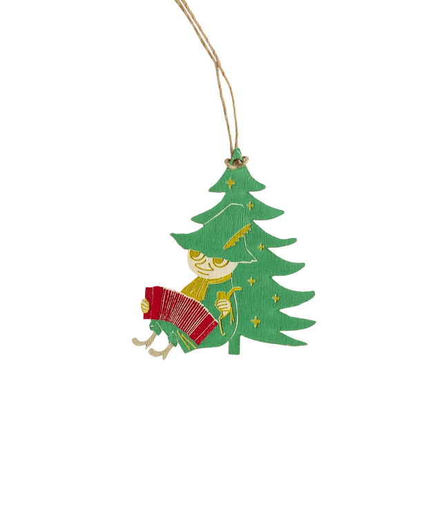 Moomin plywood Christmas decoration Snufkin 8,5 cm