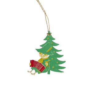 Moomin plywood Christmas decoration Snufkin 8,5 cm