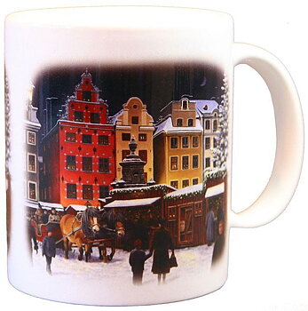 Jan Bergerlind Mug - Christmas Market at Stortorget