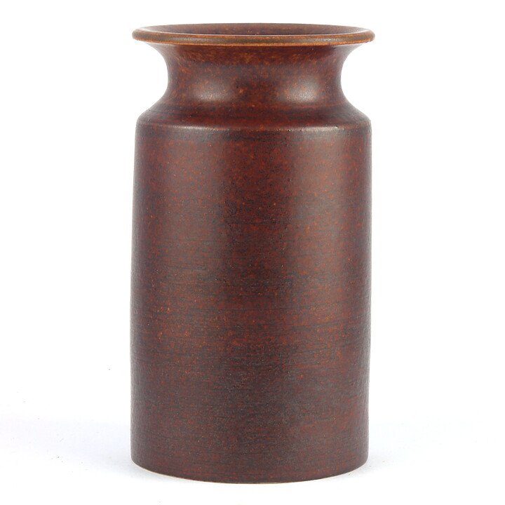Triller Tobo (1950s) Unique Brown Vase 13 cm