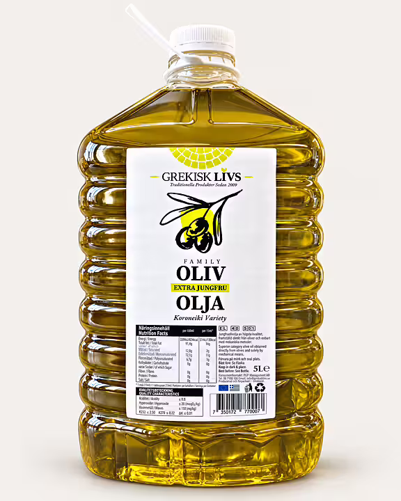 Olivoljepaket 10 Liter – Grekisk Livs Family Kreta 5L + ELLADA Peloponnesos 5L | Fri frakt - 3