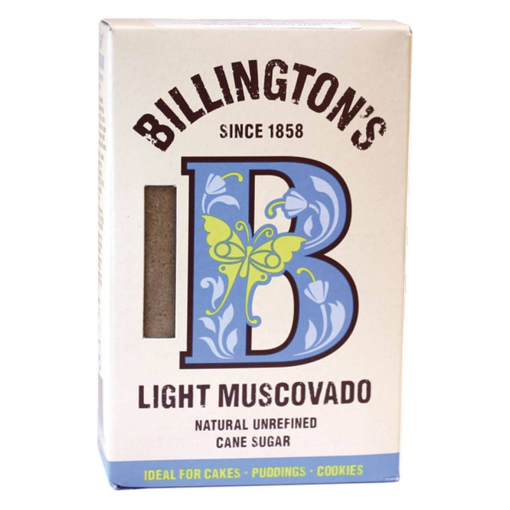 Billington’s Light Muscovado Sugar 500 g – front of pack