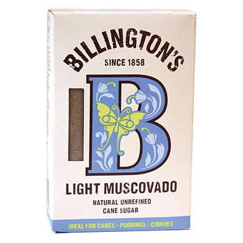 Billington’s Light Muscovado Sugar 500 g – front of pack