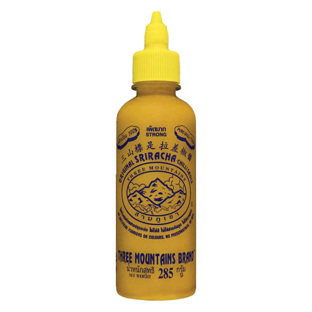 Three Mountains Yellow Sriracha Sauce 285 g – keltainen sriracha-kastike