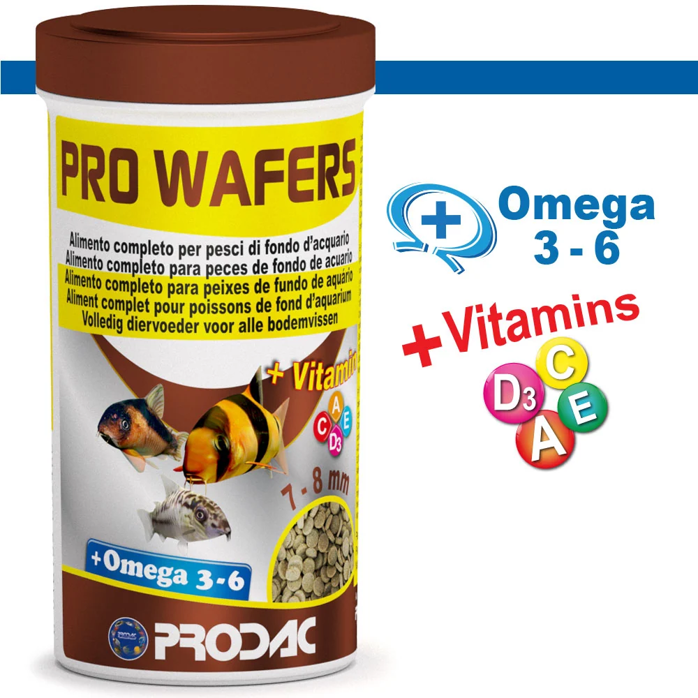 PRODAC Pro Wafers – Wafersfoder för bottenlevande fiskar 250ml/135g burk