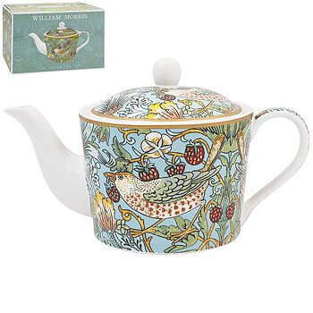William Morris Teal Strawberry Thief - Tekanna