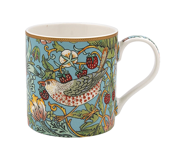 William Morris Teal Strawberry Thief - Mugg
