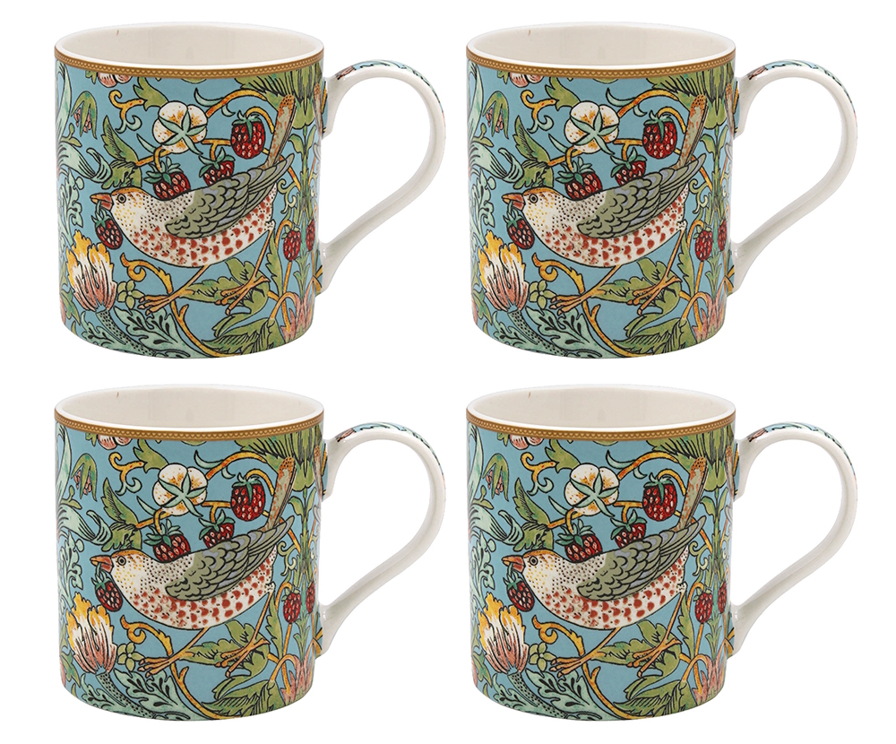 William Morris Teal Strawberry Thief - Mugg - 2