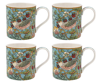 William Morris Teal Strawberry Thief - Mugg